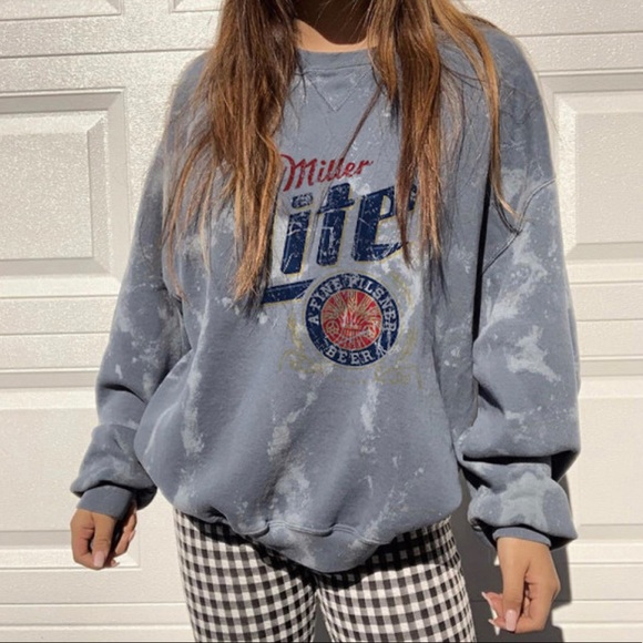 miller lite crew neck sweatshirt